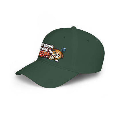 I Just Wanna Get Some Sleep Pixel Dog Low Profile Cap Hat