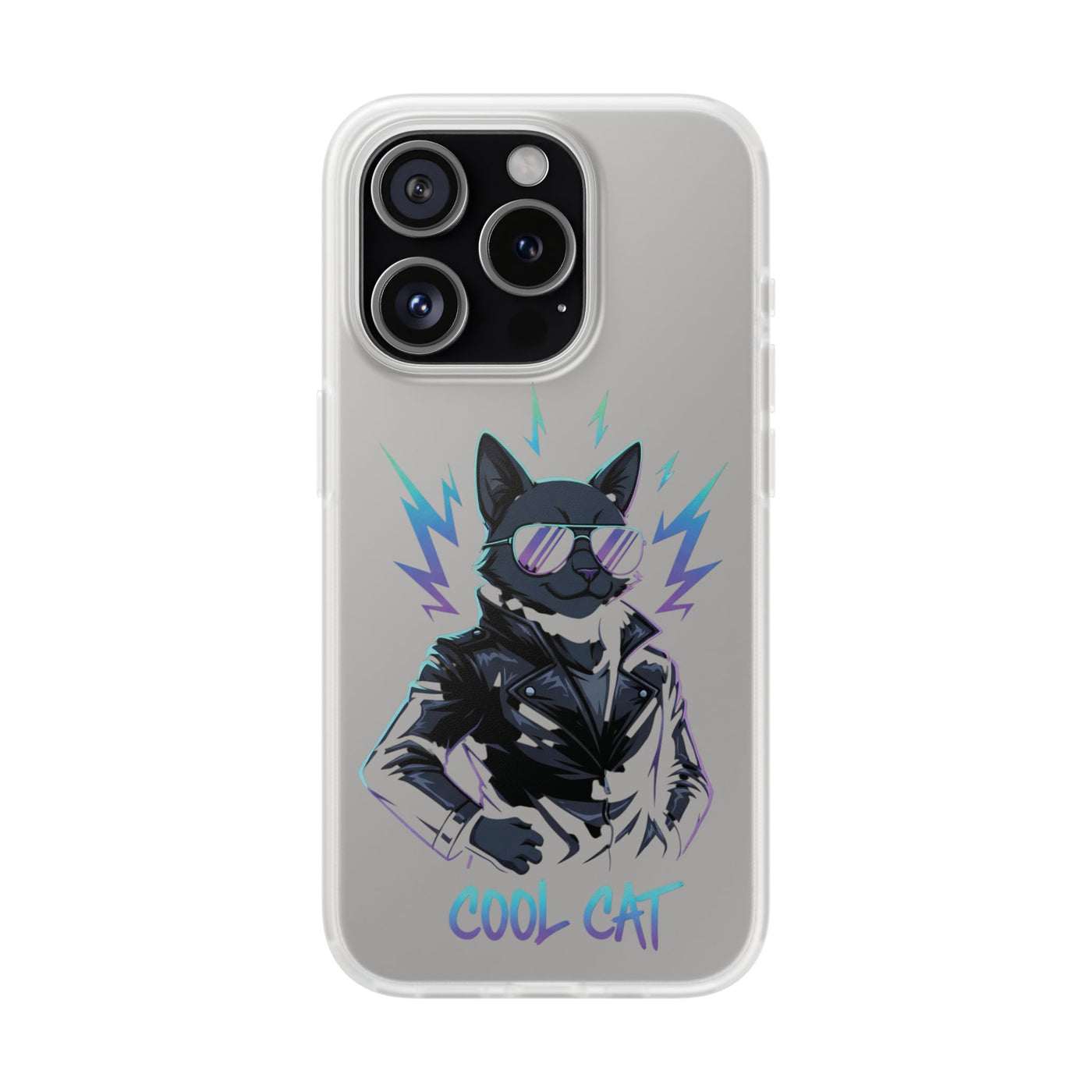 Cool Cat Anime style Flexi Case for Cat Lovers