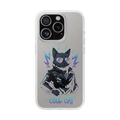 Cool Cat Anime style Flexi Case for Cat Lovers