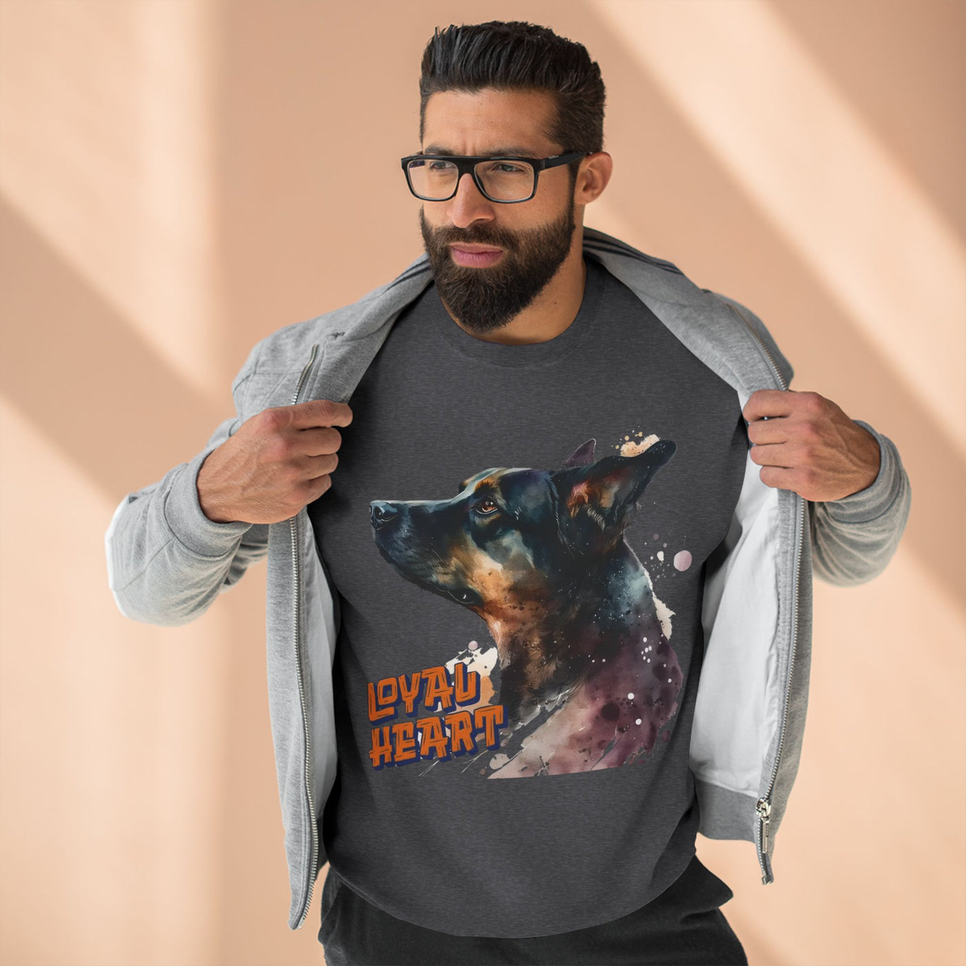 "Loyal Heart" Dog Lover style 1 Unisex Crewneck Sweatshirt