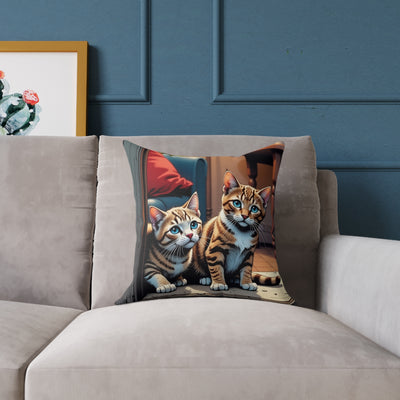 Cat Art style 2 Pillow, Pet Lover Gift, Home Decor, Animal Lover Cushion, Custom Pet Pillow