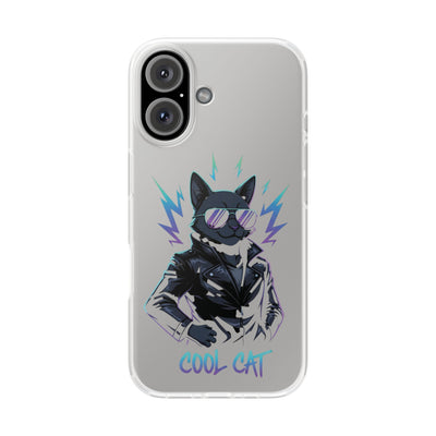 Cool Cat Anime style Flexi Case for Cat Lovers