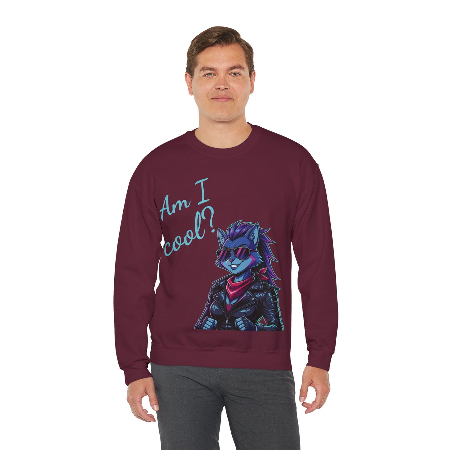 Cool Cat Unisex Heavy Blend Crewneck Sweatshirt style 2