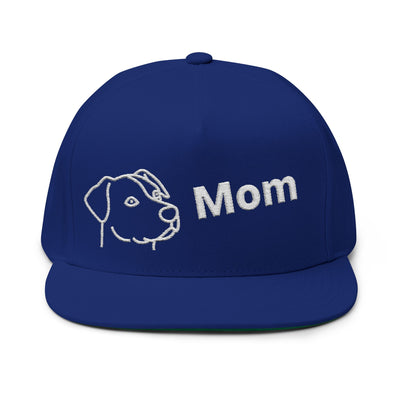 Dog Mom style 1 Flat Bill Cap | Stylish Pet Lover Hat | Perfect Gift for Dog Owners | Embroidered Dog Mom Cap | Fun Pet Accessories