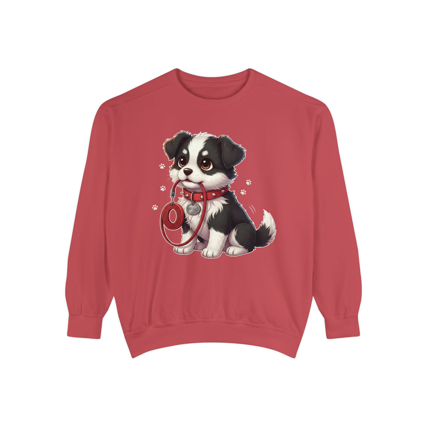 Cute Dog Walk Time style 1 Cozy Graphic Unisex Crewneck Sweatshirt