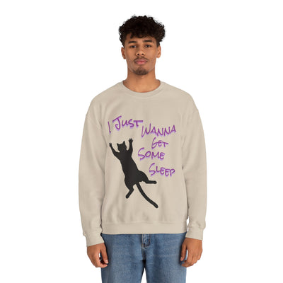 I Just Wanna Get Some Sleep Cat Graphic Unisex Crewneck Sweatshirt