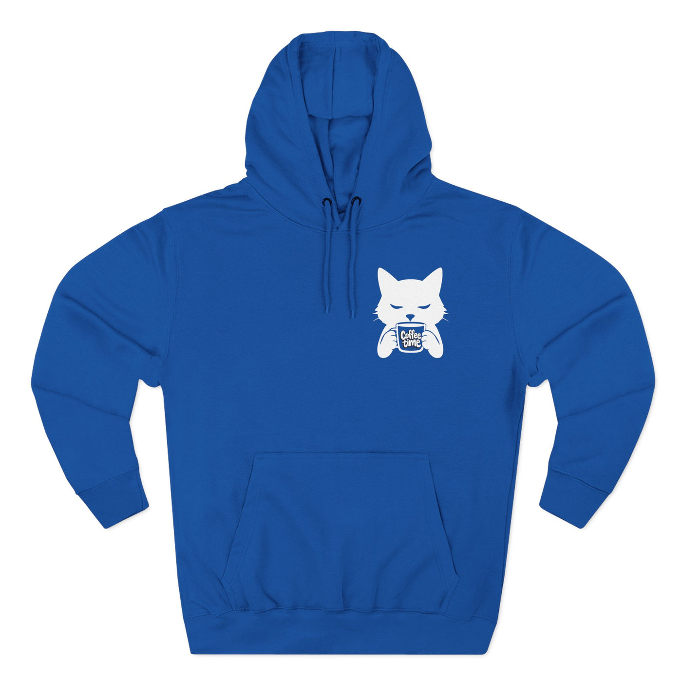 Cat Coffee Time Graphic Unisex Fleece Hoodie