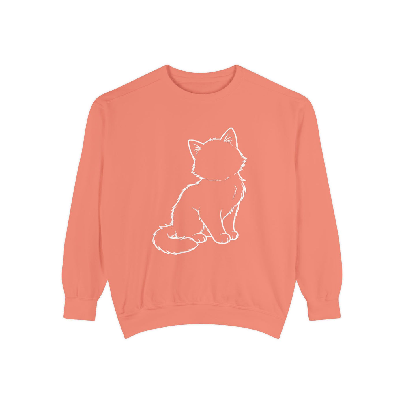 Sitting Cat Shadow style 1 Cozy Graphic Unisex Crewneck Sweatshirt