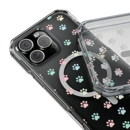 Cute Cat Paw iPhone 16 series Magnetic Clear Impact Case