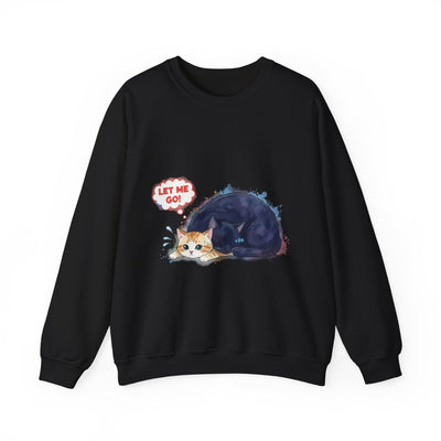 Watercolor painting style 1 Men & Women Cute Cat Pile Crewneck Sweatshirt