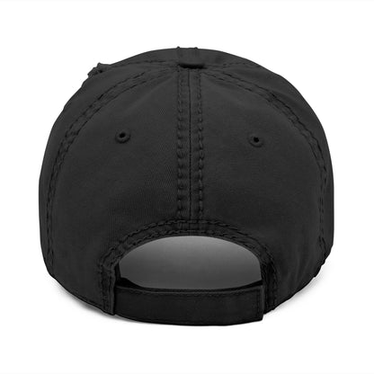Dogs Lover Distressed Embroidered Cap Dad Hat Brown Words