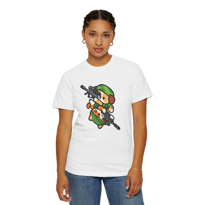 Cute Soldier Sniper Dog & Cat Unisex Graphic T-Shirt