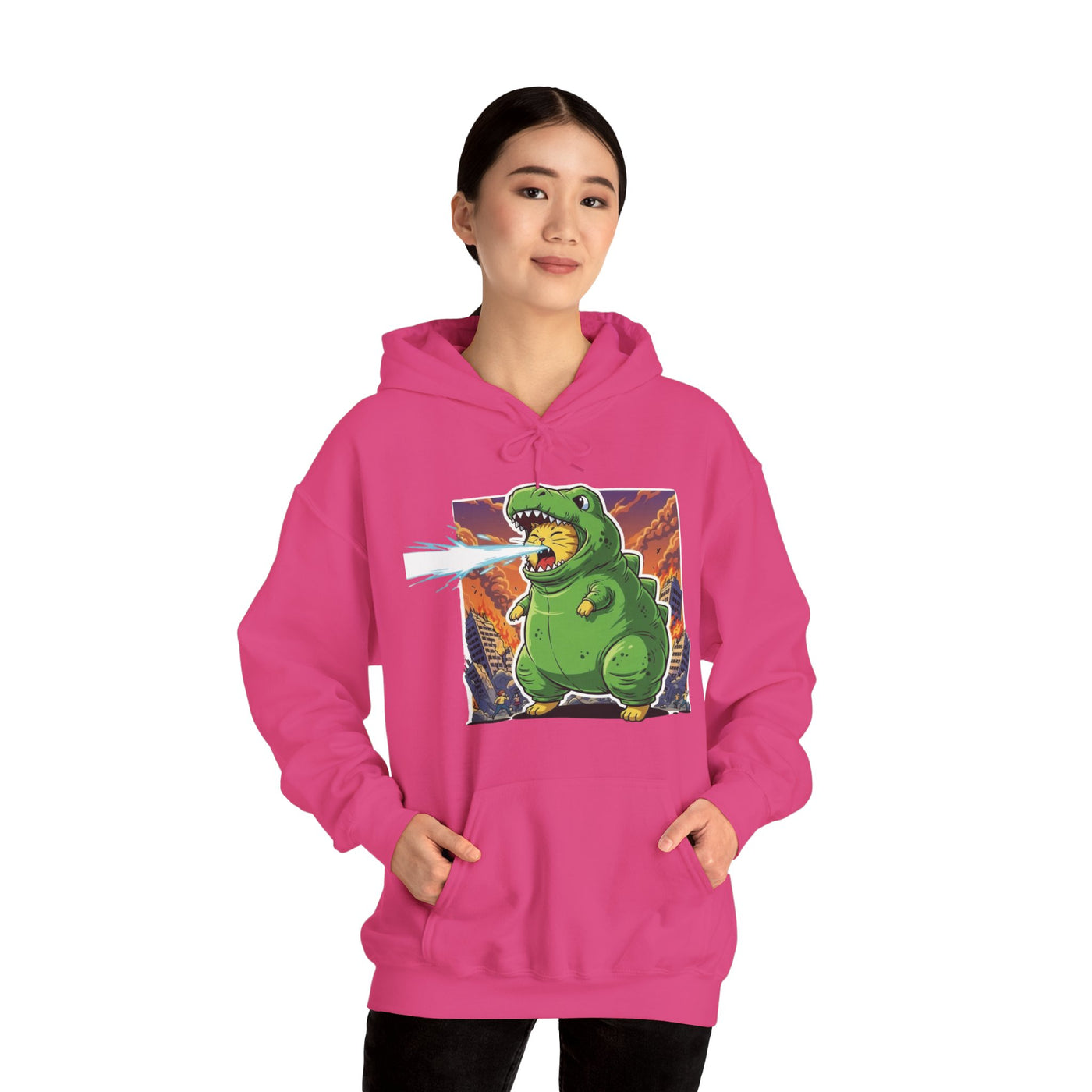 Cat cosplay Godzilla style 3 Unisex Hoodie - Fun & Playful Design