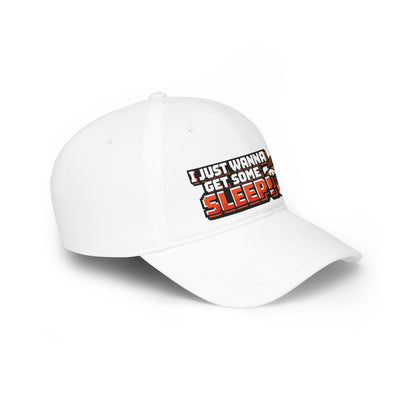 I Just Wanna Get Some Sleep Pixel Dog Low Profile Cap Hat