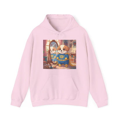 Dog cosplay Superman Funny Design Unisex Hoodie style 2