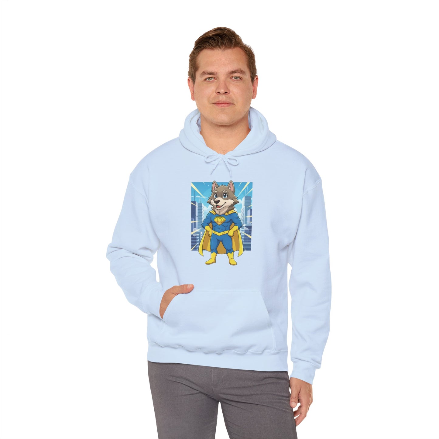 Dog cosplay Superman Funny Design Unisex Hoodie style 1