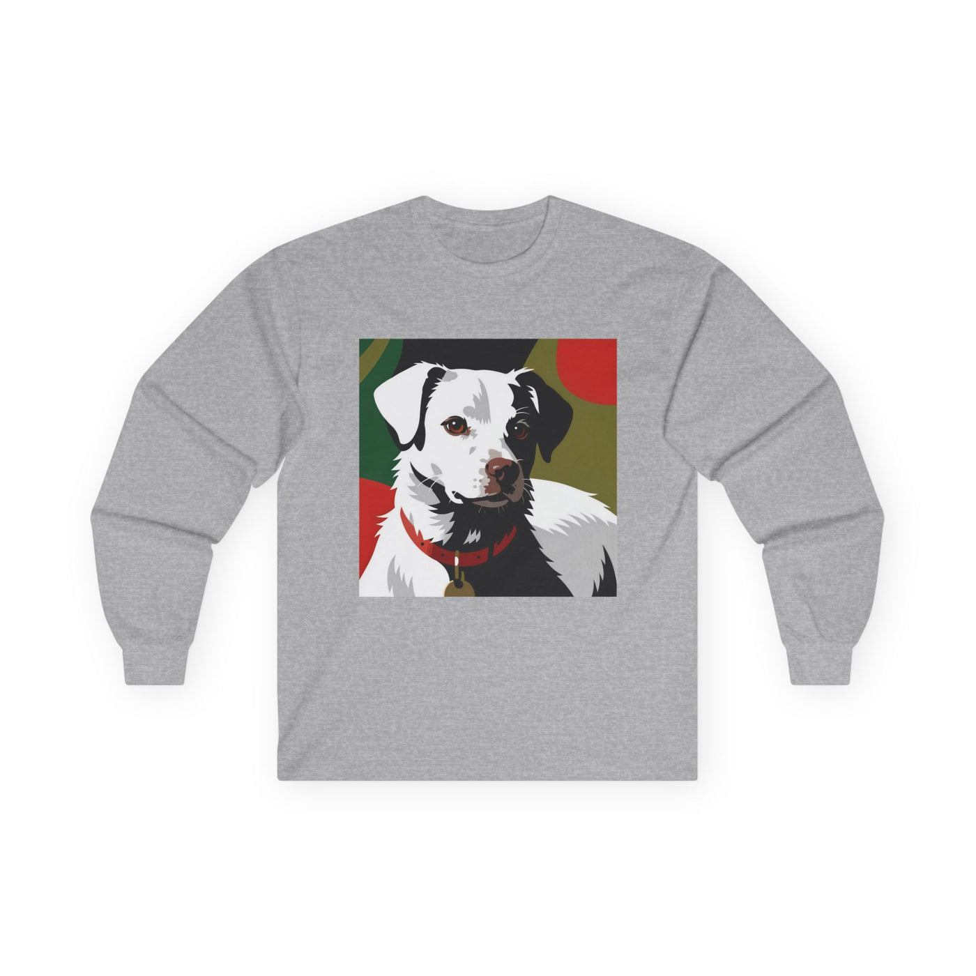 Dog Lover Long Sleeve Tee style 1, Pet Gift, Casual Wear, Animal Lover Shirt, Unique Dog Art Clothing
