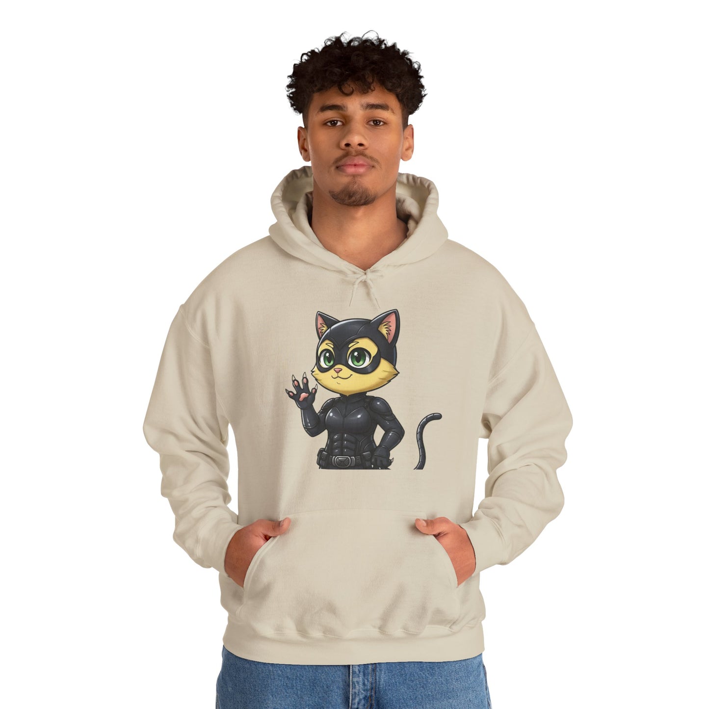 Cat cosplay Cat Woman Funny Design Unisex Hoodie style 2