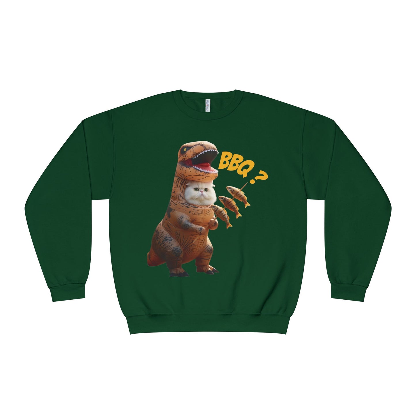 Tyrannosaurus Cat BBQ Unisex NuBlend Crewneck Sweatshirt