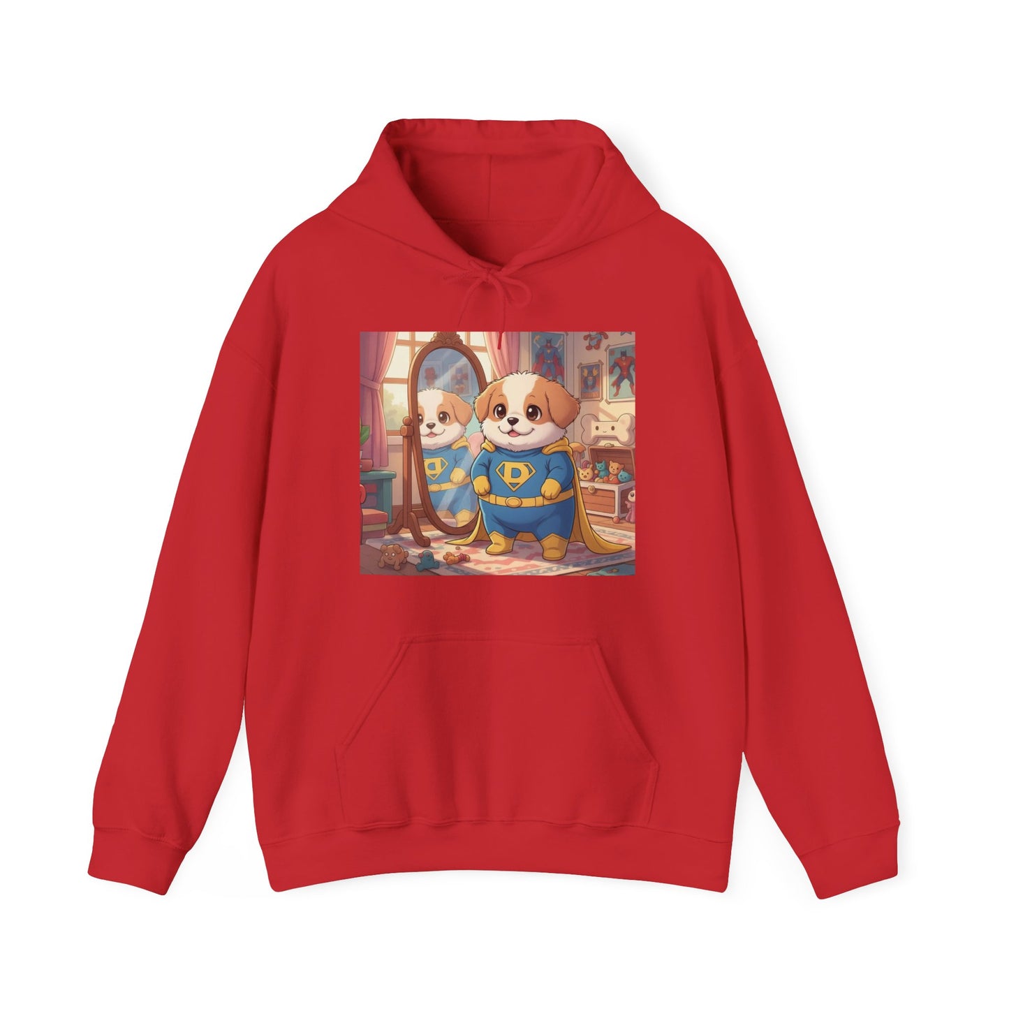 Dog cosplay Superman Funny Design Unisex Hoodie style 2