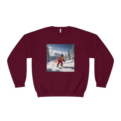 Skiing Dog Graphic Unisex NuBlend Crewneck Sweatshirt