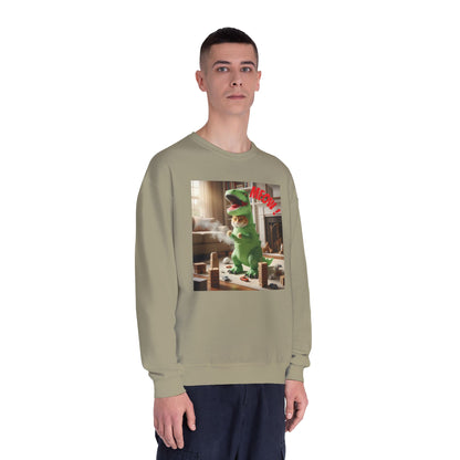Tyrannosaurus Cat at home Unisex NuBlend Crewneck Sweatshirt