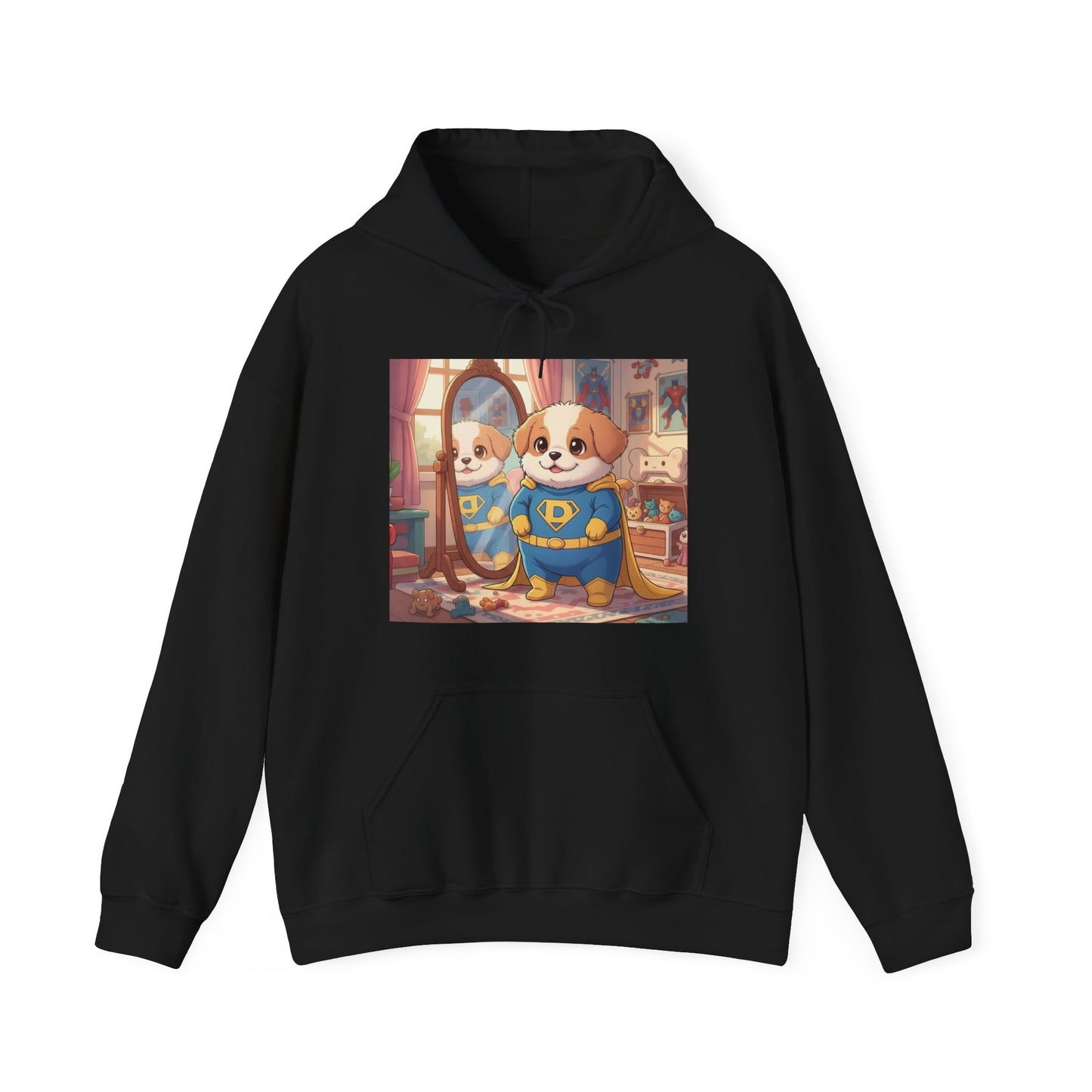 Dog cosplay Superman Funny Design Unisex Hoodie style 2