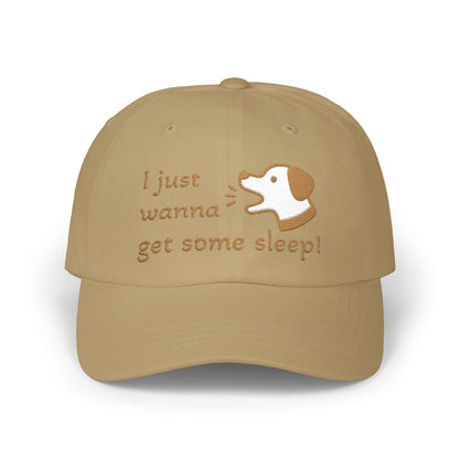 I Just Wanna Get Some Sleep Funny Dog Embroidered Dad Cap Hat