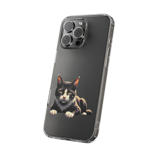 Cat Lover Impact-Resistant Clear Phone Case, Pet Gift, Durable Cat Design, Cute Phone Cover, Unique Cat Art, Animal Lover Accessory