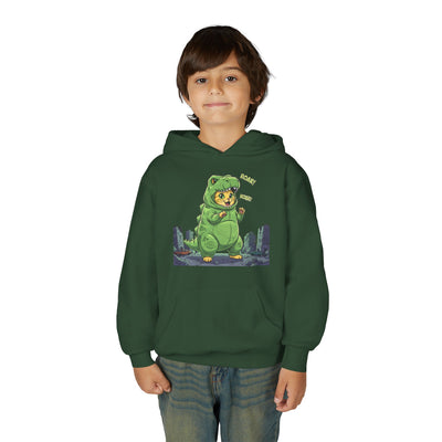 Cat cosplay Godzilla style 2 Unisex Kids Hoodie - Fun & Cozy Heavy Blend Sweatshirt with Cute Design