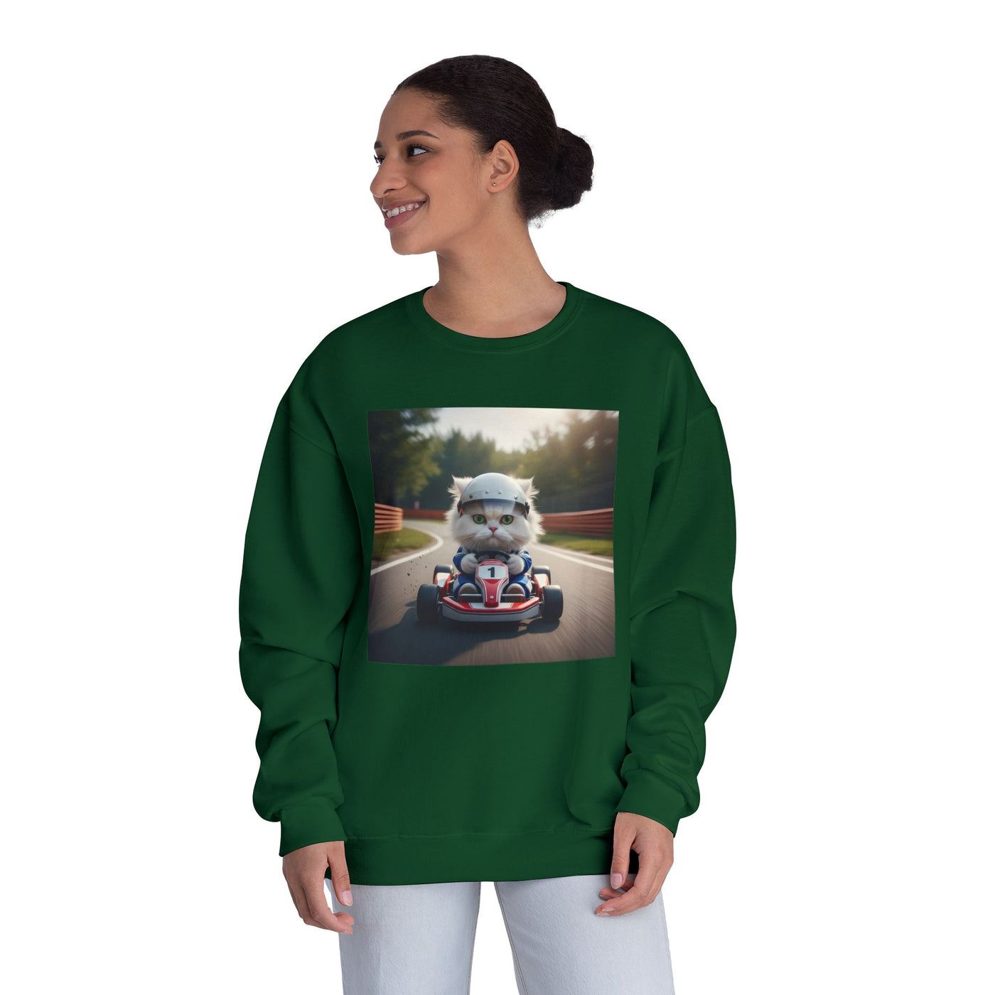 Go Kart Cat style 1 Unisex NuBlend® Crewneck Sweatshirt