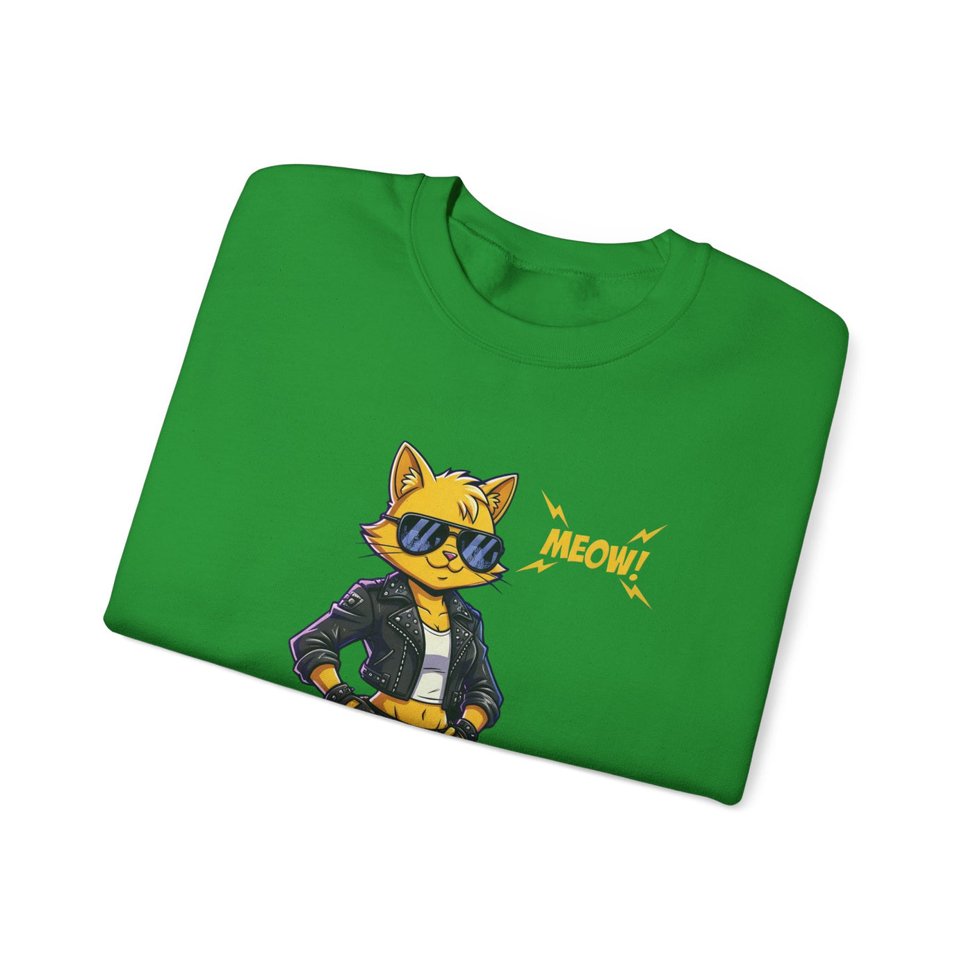 Cool Cat style 4 Unisex Crewneck Sweatshirt | Cozy Gift for Cat Lovers, Casual Wear, Unique Graphic Sweatshirt, Birthday Gift, Everyday Style