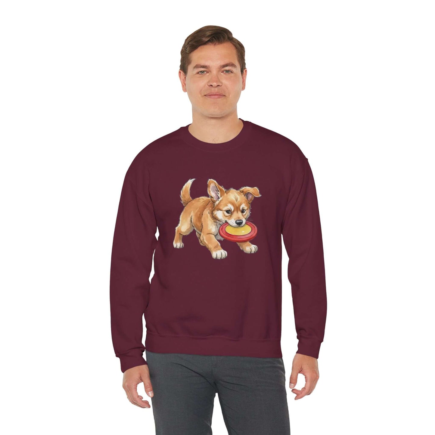 Watercolor Dog painting Unisex Crewneck Sweatshirt style 5