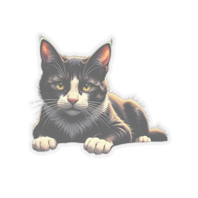 Cute Cat Kiss-Cut Stickers, Black Cat Vinyl Decals for Pet Lovers, Laptop Stickers, Cat Lover Gifts, Custom Pet Stickers