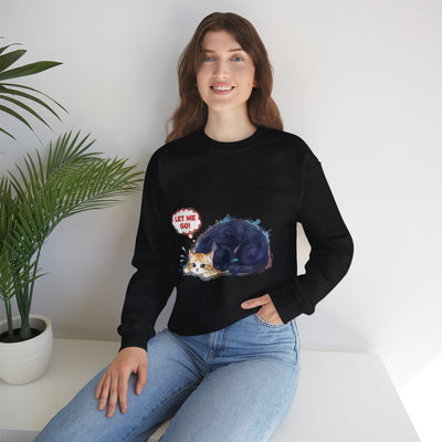 Watercolor painting style 1 Men & Women Cute Cat Pile Crewneck Sweatshirt
