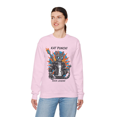 Cool Cat style 1 Unisex Crewneck Sweatshirt | Cozy Gift for Cat Lovers, Casual Wear, Unique Graphic Sweatshirt, Birthday Gift, Everyday Style