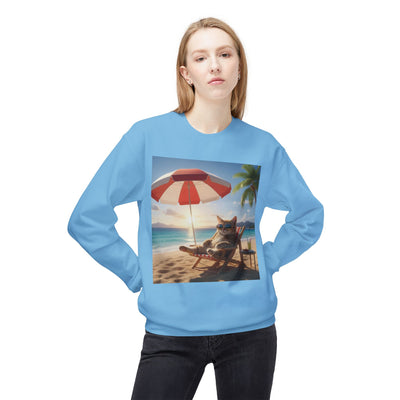Beach Vibes Cat Crewneck Sweatshirt