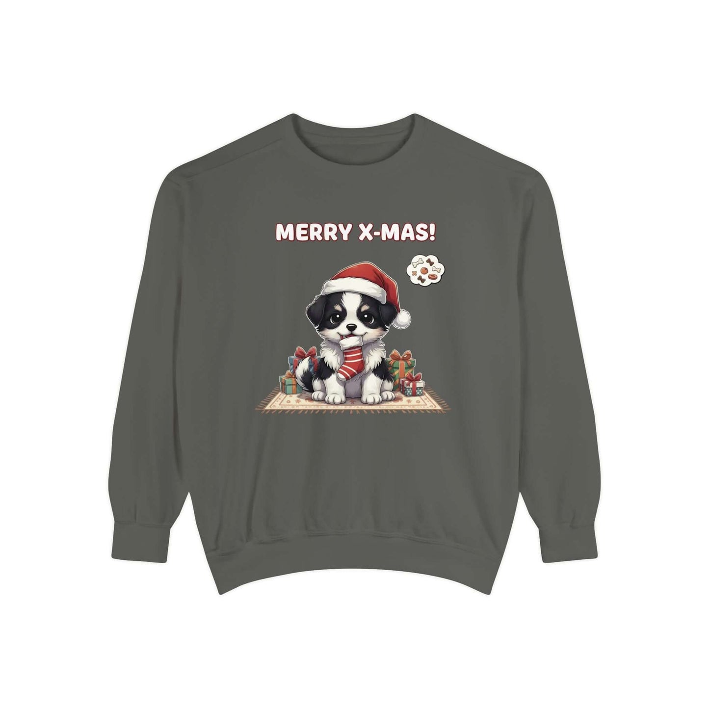 Puppy wait for Christmas presents Unisex Crewneck Sweatshirt style 7