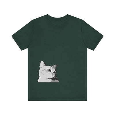 Cat Lover outlined style 2 Unisex Tee, Cat T-Shirt, Gifts for Cat Owners, Cute Cat Apparel, Pet Lover's Shirt, Everyday Casual Wear