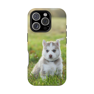 Magnetic Dog Case style 1 for Apple iPhone, Cute Puppy Phone Cover, Impact-Resistant Dog Lover Gift, Pet Protection Case, Animal-Themed Phone Accessory