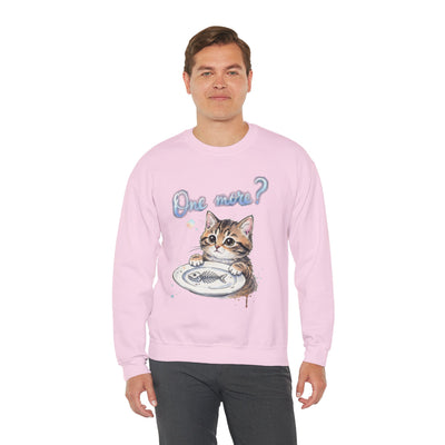 Watercolor painting style 3 Men & Women Cute Cat Pile Crewneck Sweatshirt