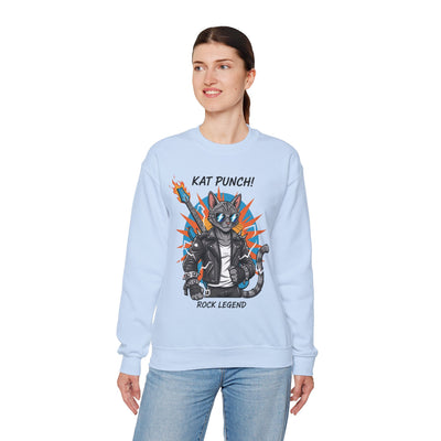 Cool Cat style 1 Unisex Crewneck Sweatshirt | Cozy Gift for Cat Lovers, Casual Wear, Unique Graphic Sweatshirt, Birthday Gift, Everyday Style