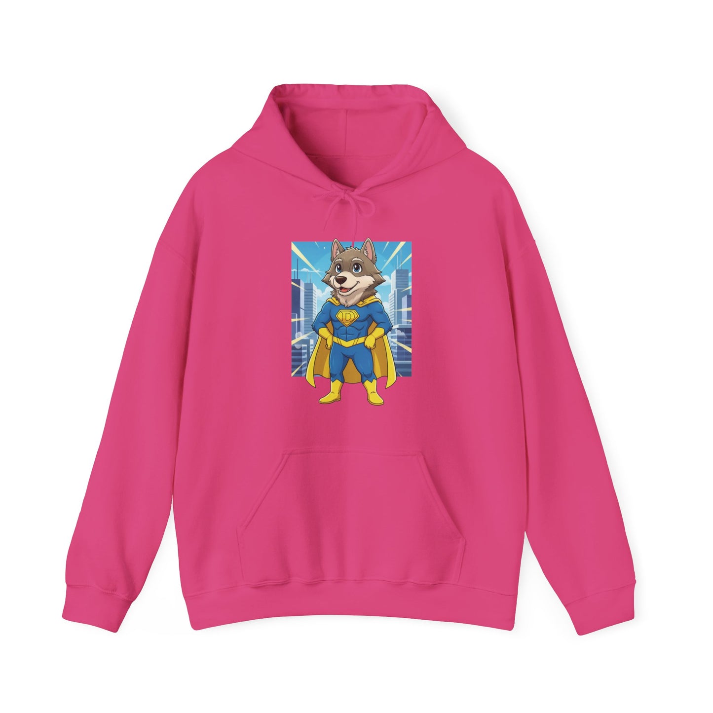 Dog cosplay Superman Funny Design Unisex Hoodie style 1
