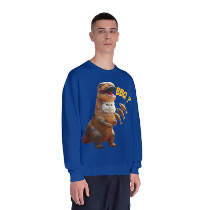 Tyrannosaurus Cat BBQ Unisex NuBlend Crewneck Sweatshirt