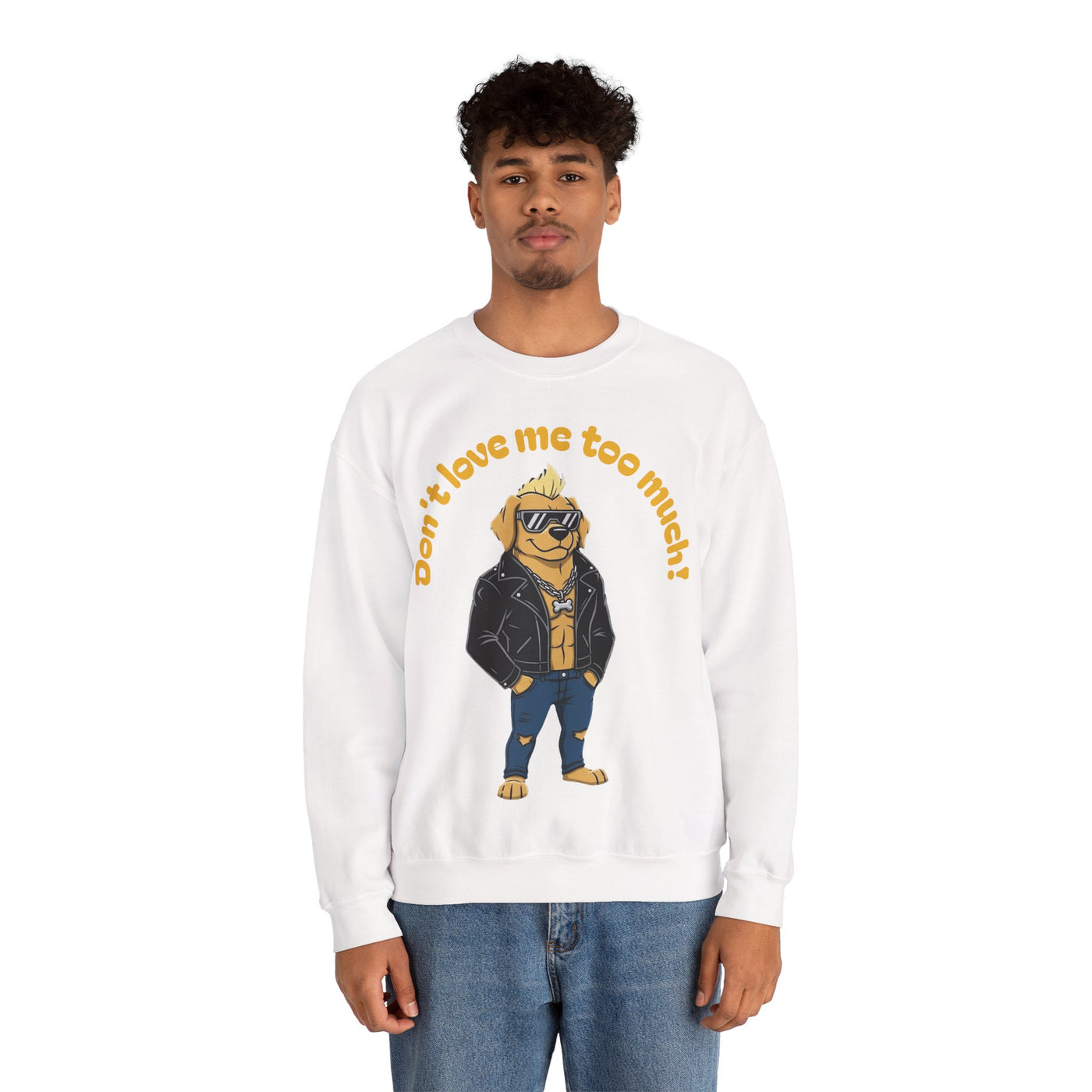 Cool Dog style 2 Unisex Crewneck Sweatshirt | Cozy Gift for Dog Lovers, Casual Wear, Unique Graphic Sweatshirt, Birthday Gift, Everyday Style