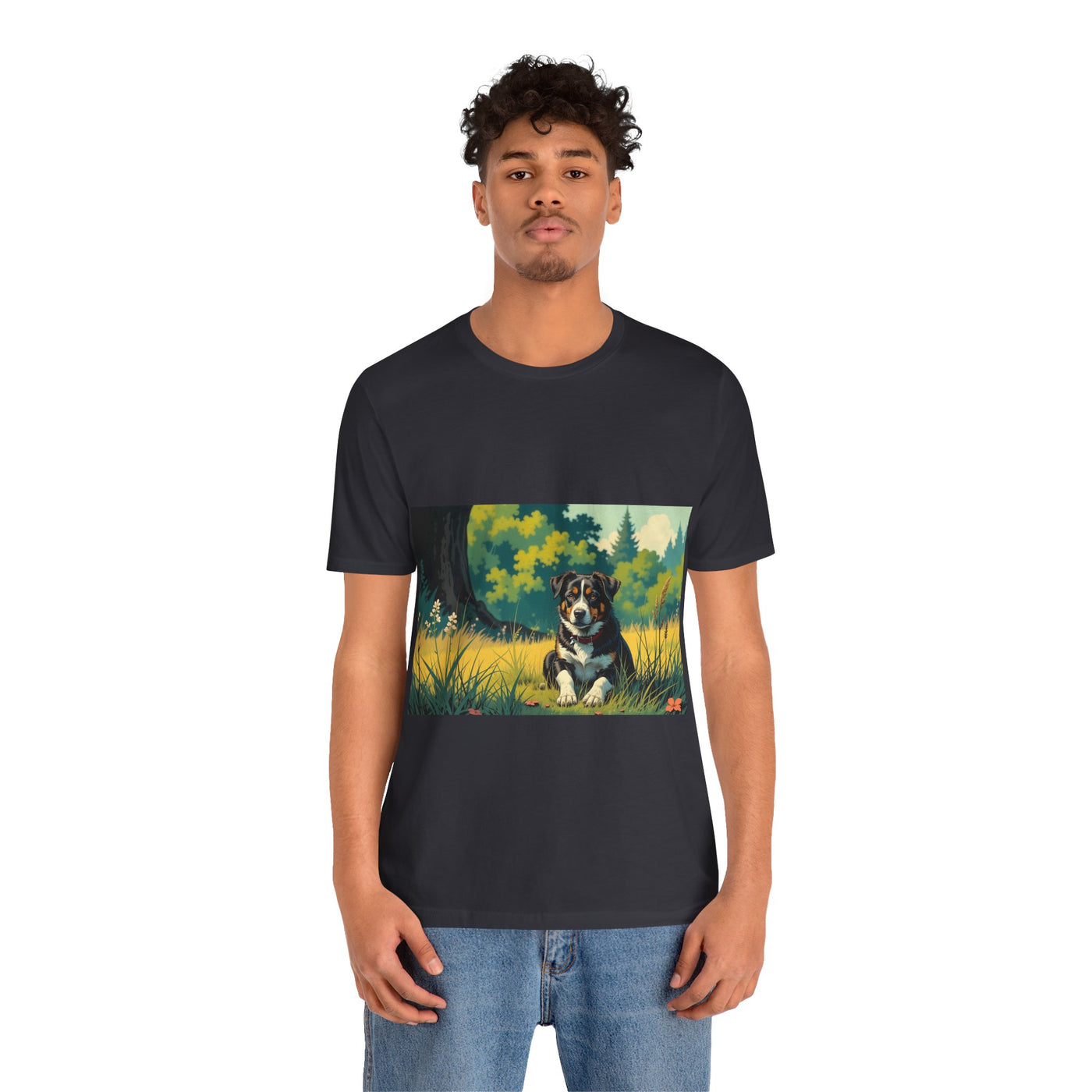 Adorable Dog comic style 2 Unisex Soft Tee | Cute Dog Lover's Shirt, Animal Graphic T-Shirt, Pet Themed Gift, Casual Wear