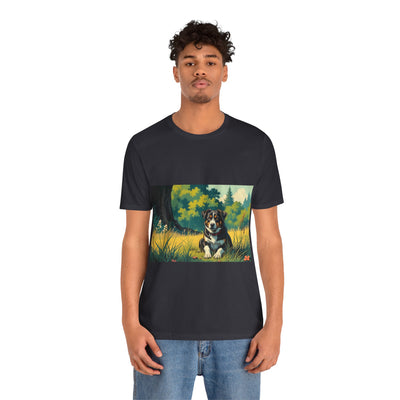 Adorable Dog comic style 2 Unisex Soft Tee | Cute Dog Lover's Shirt, Animal Graphic T-Shirt, Pet Themed Gift, Casual Wear