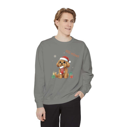 Puppy wait for Christmas presents Unisex Crewneck Sweatshirt style 8