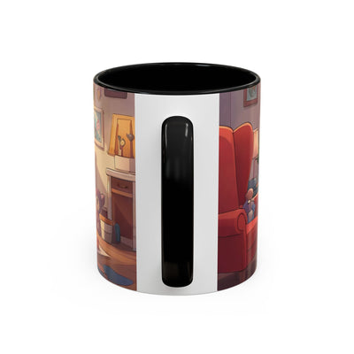 Super Pup Coffee Mug - Cute Puppy in Superhero Costume Accent Mug 11oz