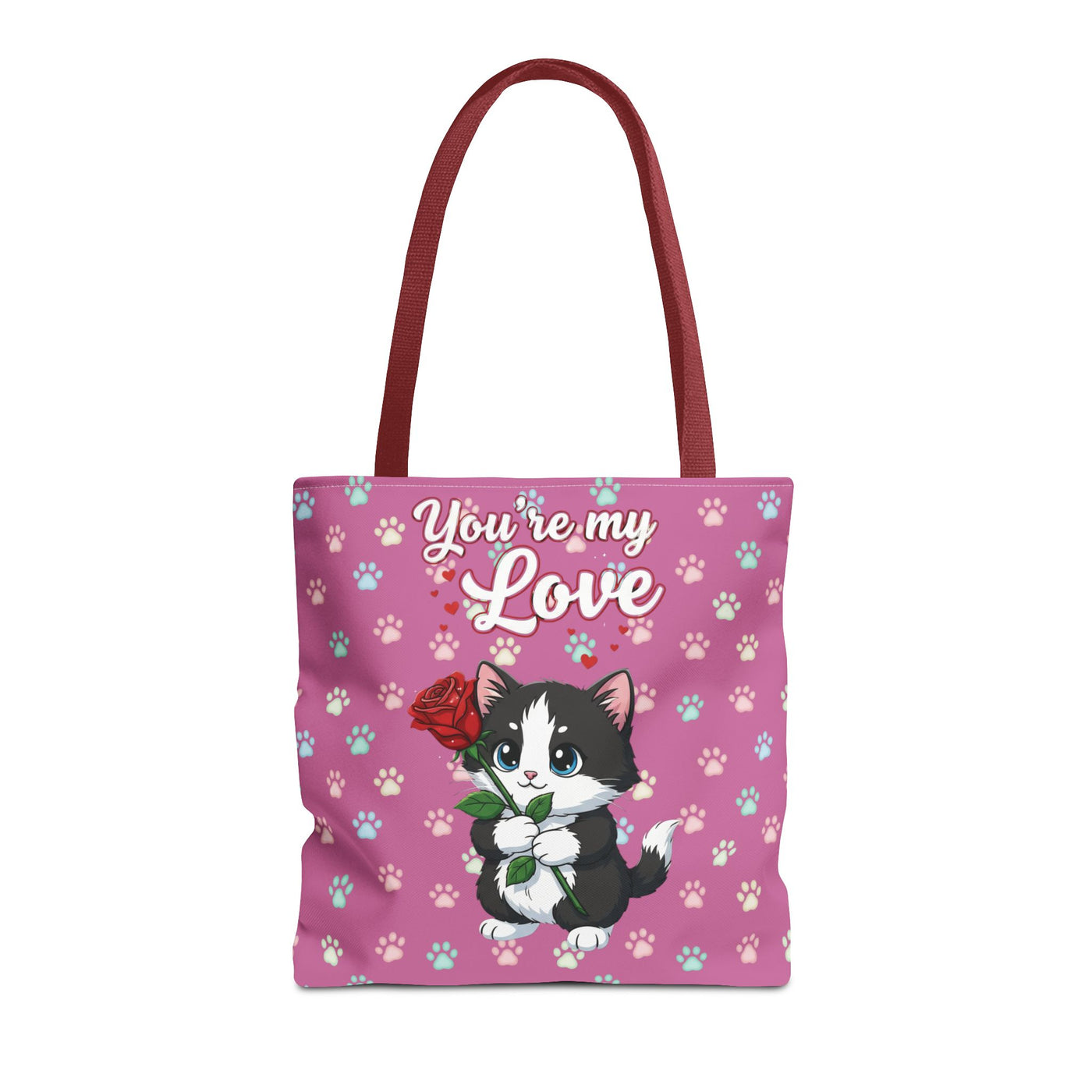 Cute Cat Lover Tote Bag - You're My Love style 1